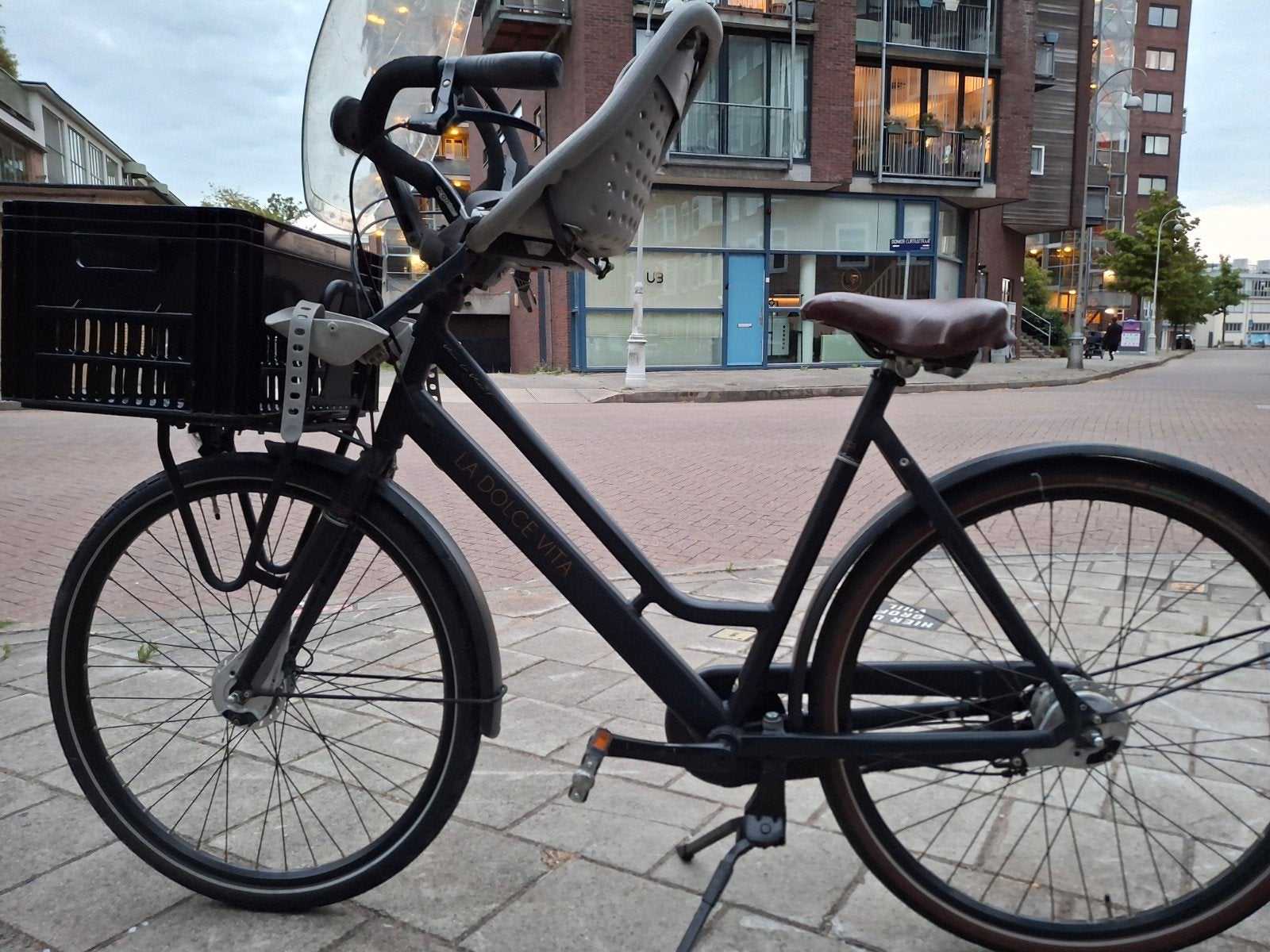 BSP La Dolce Vita moederfiets met Yepp zitje en windscherm, Terugtraprem, Versnellingen, Ophalen, Overige merken