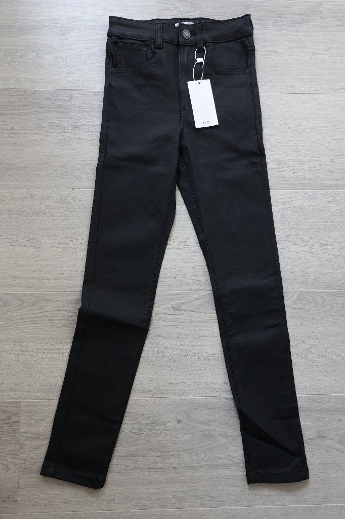 Nieuw Leren coated Skinny broek zwart 152 Mango, Kinderen en Baby's, Meisje, Nieuw, Mango, Ophalen