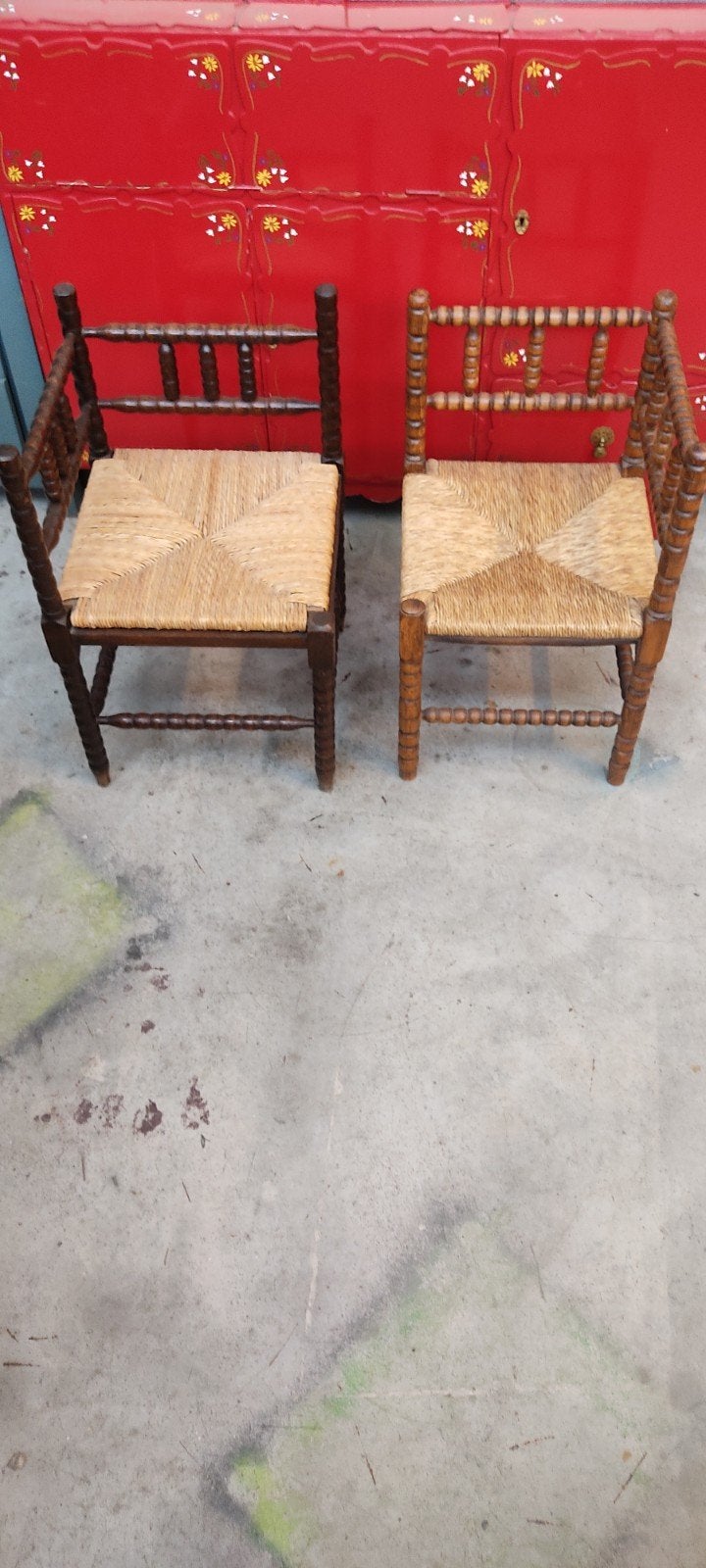 Set van twee antieke bobbin stoelen, Antiek en Kunst, Ophalen