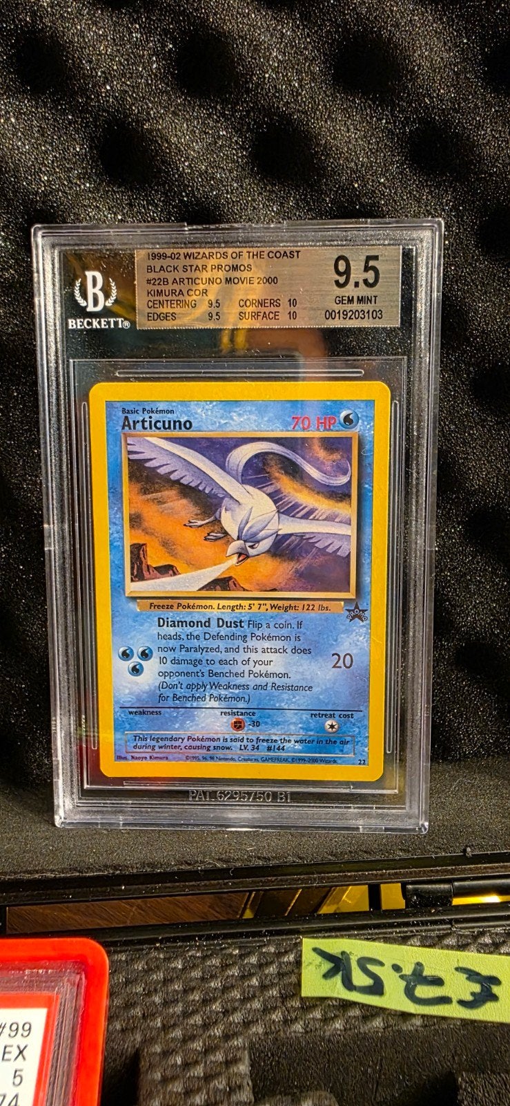 Articuno Movie 2000 Black Star Promos BGS 9.5 Gem Mint, Ophalen of Verzenden, Zo goed als nieuw, Losse kaart
