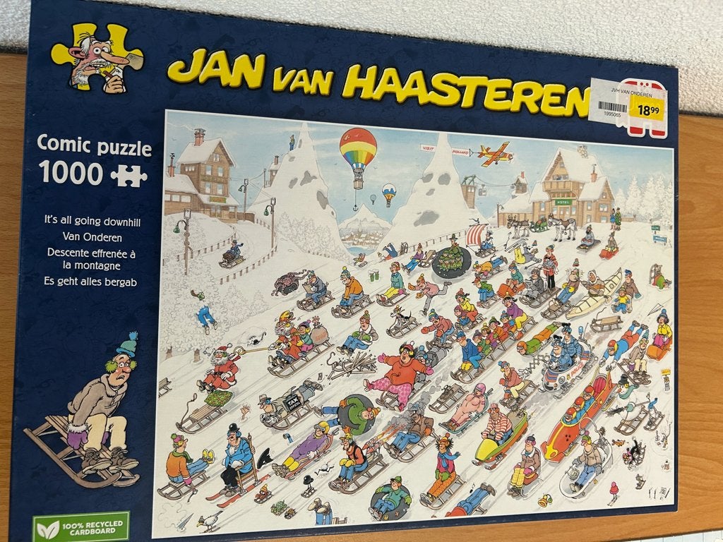 Puzzel Jan van Haasteren "Van Onderen", Ophalen, 500 t/m 1500 stukjes, Gebruikt, Legpuzzel