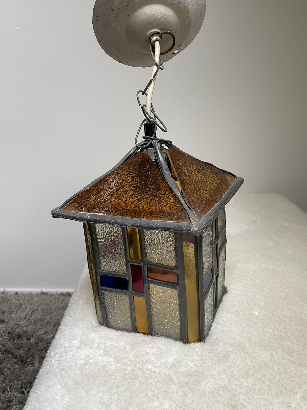 Glas in lood lamp!, Ophalen