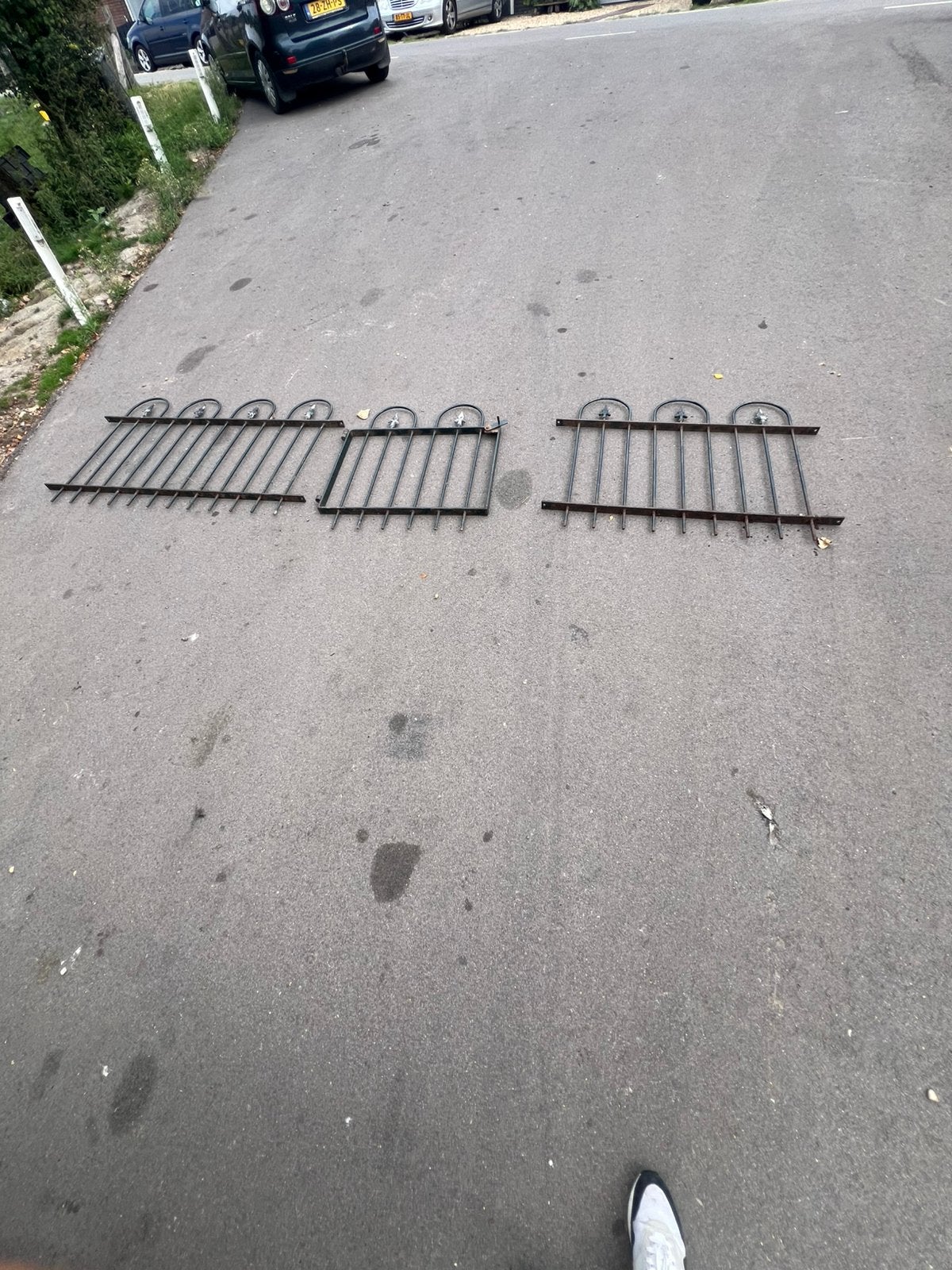 Tuinhek staal met poort, Tuin en Terras, Ophalen, Met poort, Gebruikt, Tuinhek
