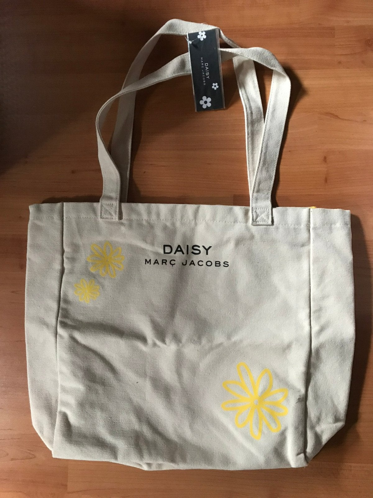 Grote canvas tas van Daisy parfum met labels Marc Jacobs, Ophalen of Verzenden, Nieuw, Beige, Shopper