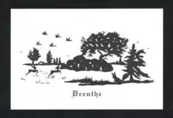 Knipkunst Drenthe Hunebed Ree Gans Haas., Ophalen of Verzenden, 1980 tot heden, Ongelopen, Drenthe