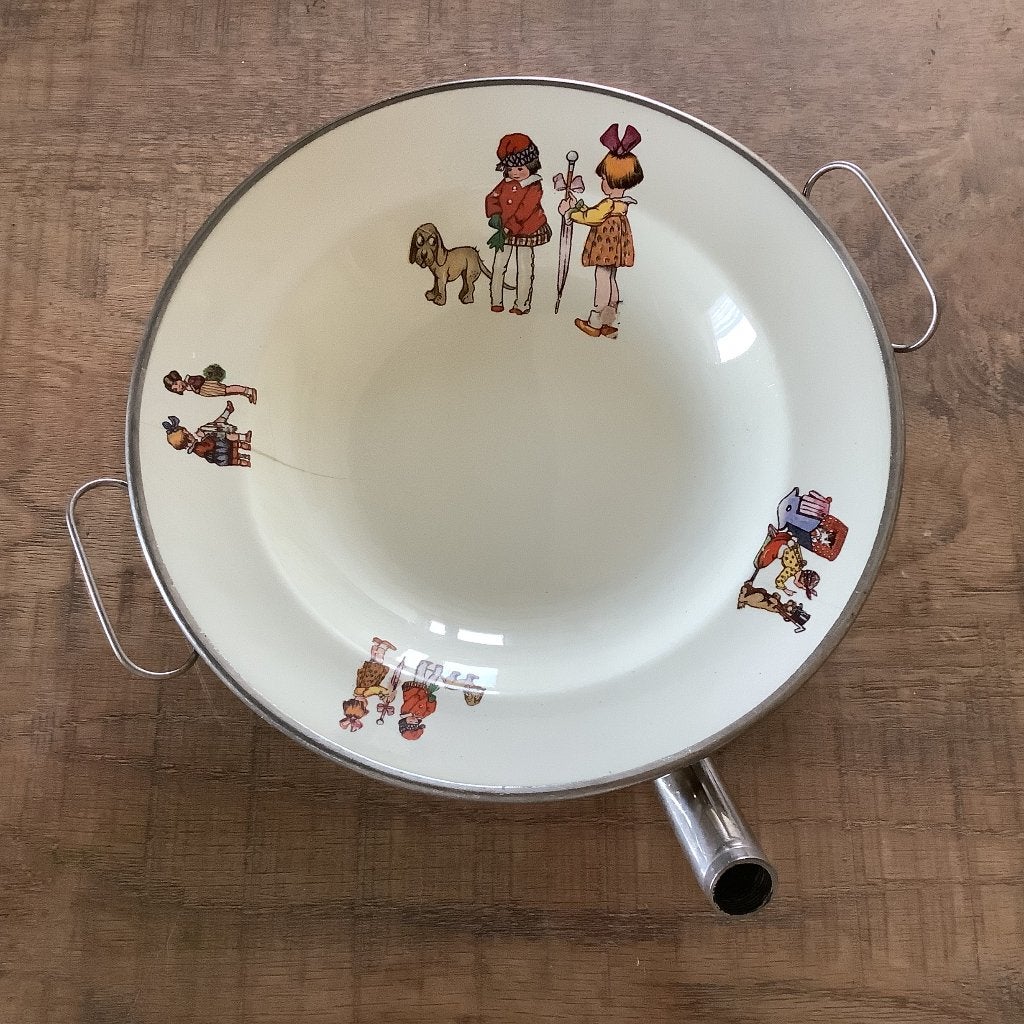 Vintage servies bordje baby’s/peuters, Antiek en Kunst, Antiek | Servies los, Ophalen