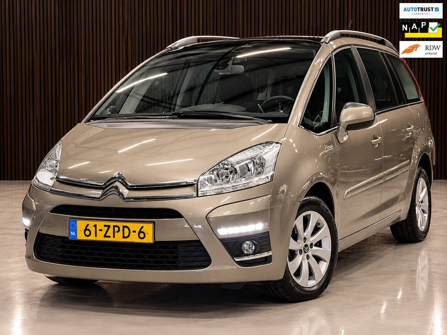 Citroen Grand C4 Picasso 1.6 THP Collection EGS 7-PERSOONS A, Auto's, Euro 5, Stof, Gebruikt, Zwart