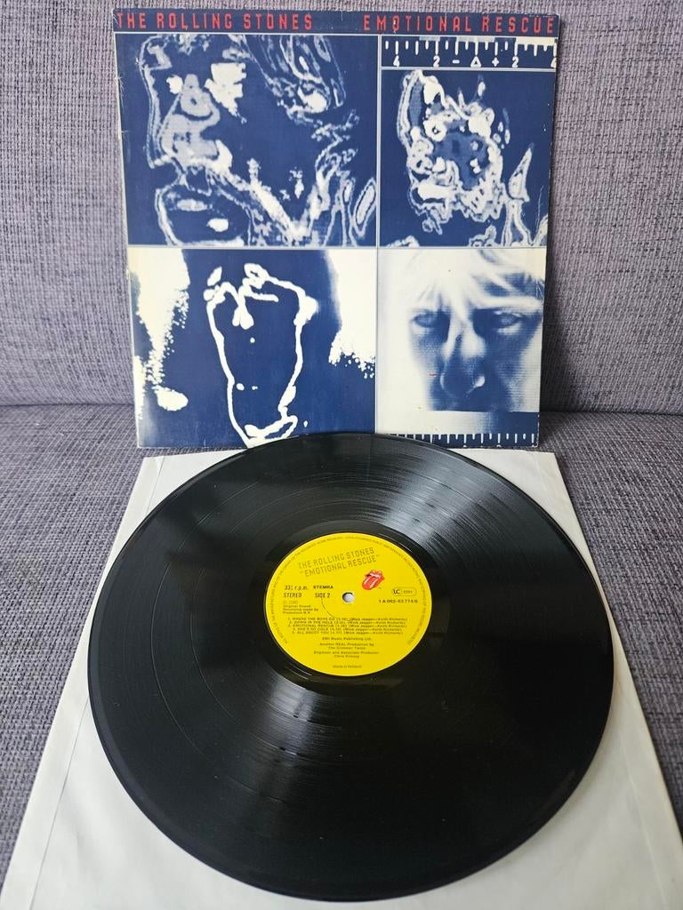 Lp. Rolling Stones, emotionel rescure, Ophalen of Verzenden, Zo goed als nieuw, 12 inch, Poprock