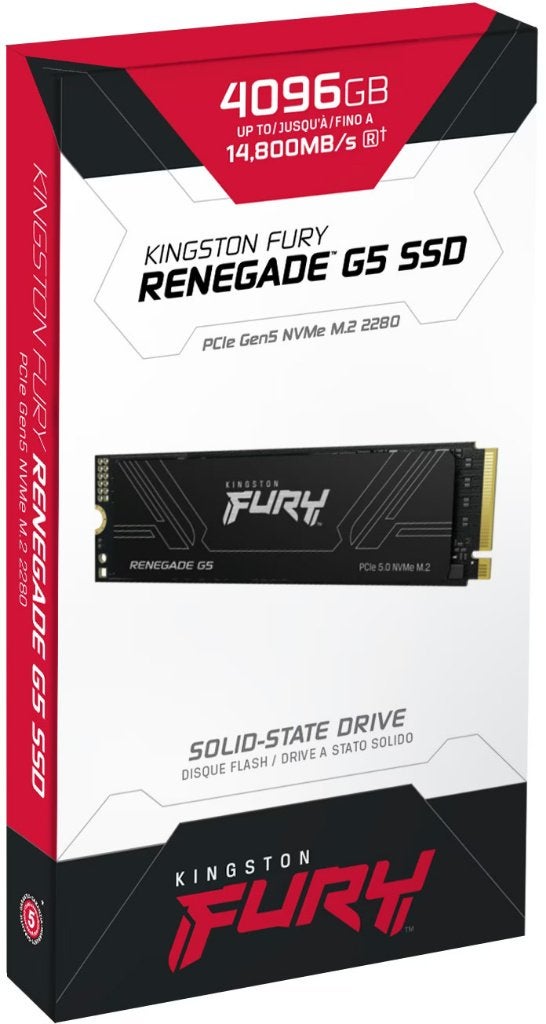 Kingston Fury Renegade G5 4TB NVMe SSD, Computers en Software, Harde schijven, Intern, Kingston, SSD, Ophalen of Verzenden