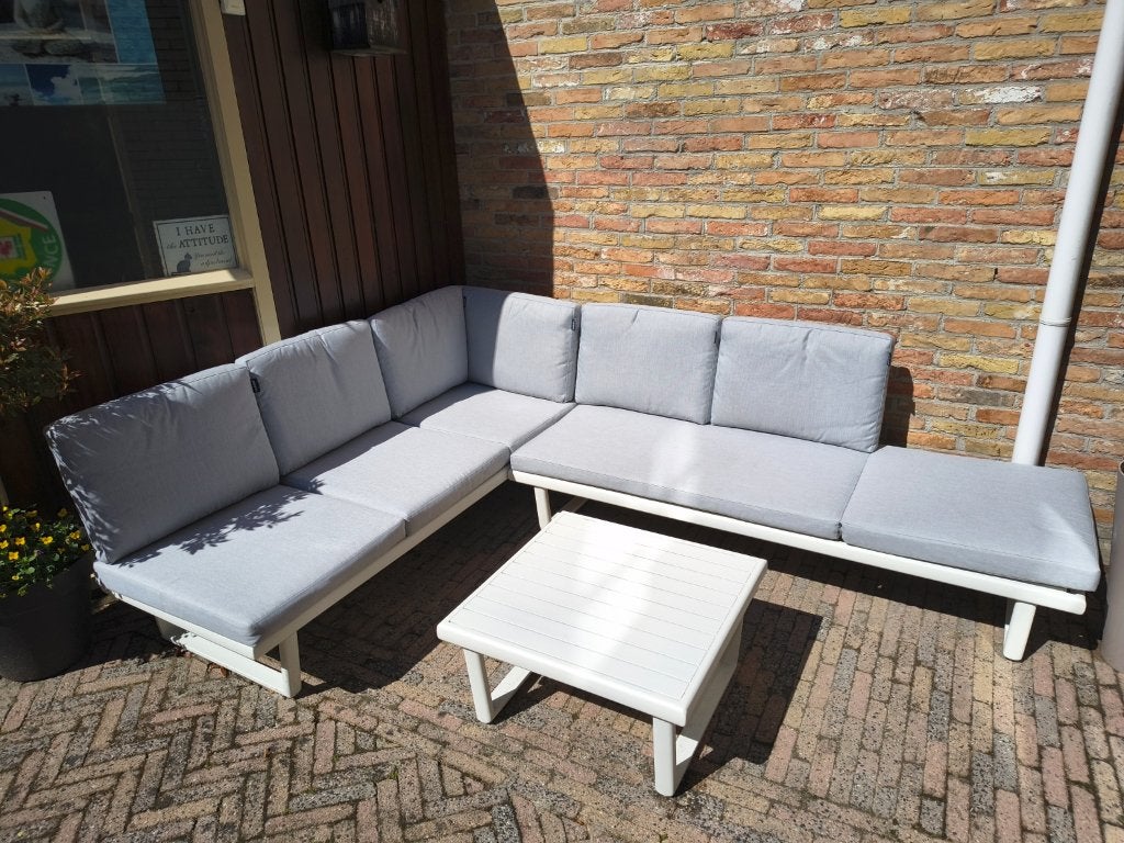 Lounchset Lanterfant Julia (wit), Ophalen, 5 zitplaatsen, Gebruikt, Bank