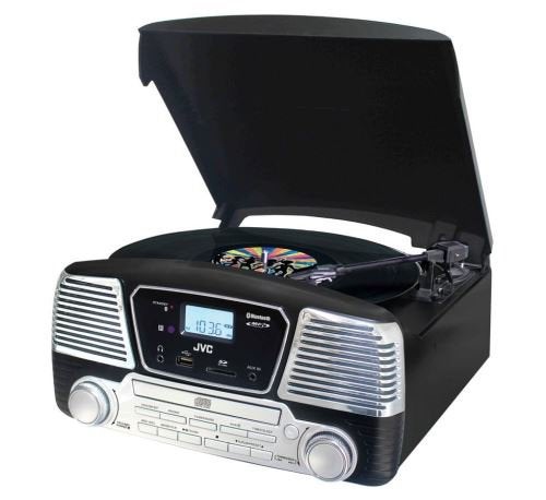 JVC Micro Systeem RD-F327B Zwart en Zilver, Ophalen, Nieuw, Tuner of Radio, JVC