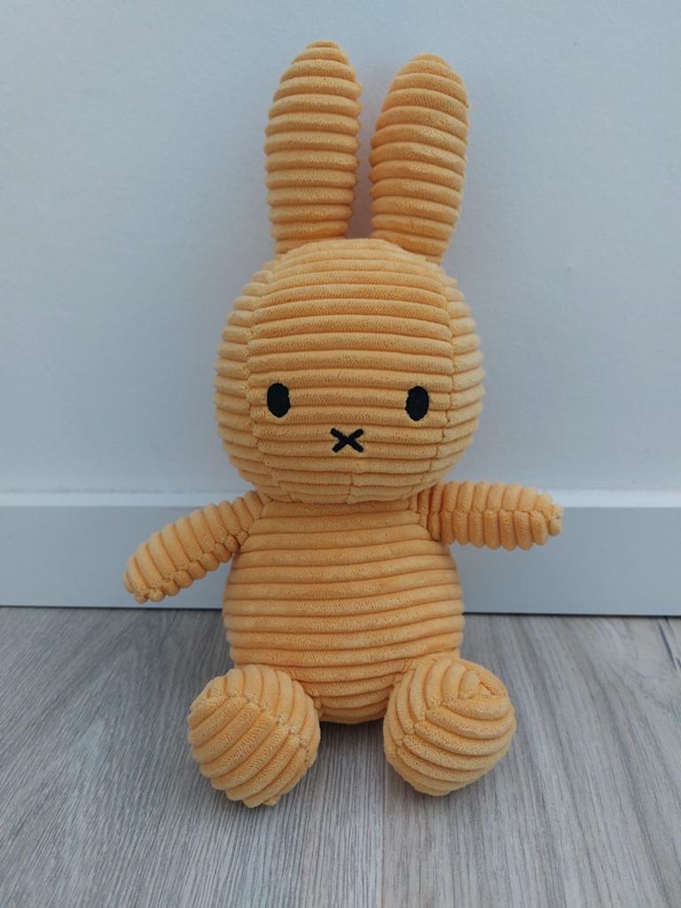 Knuffel Nijntje miffy rib corduroy yellow L1843, Ophalen of Verzenden, Zo goed als nieuw, Konijn