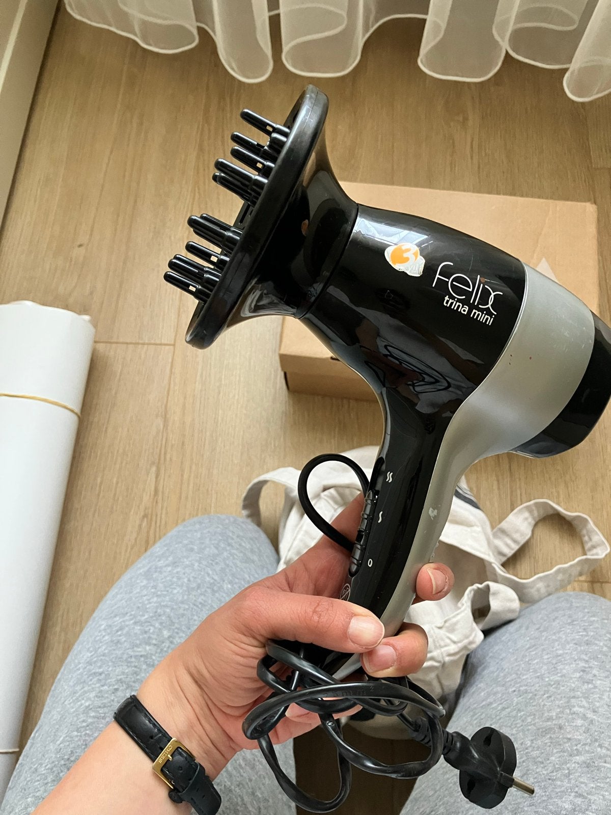 Felix Trina Mini Föhn met diffuser, Witgoed en Apparatuur, Persoonlijke-verzorgingsapparatuur, Ophalen, Gebruikt, Haarverzorging
