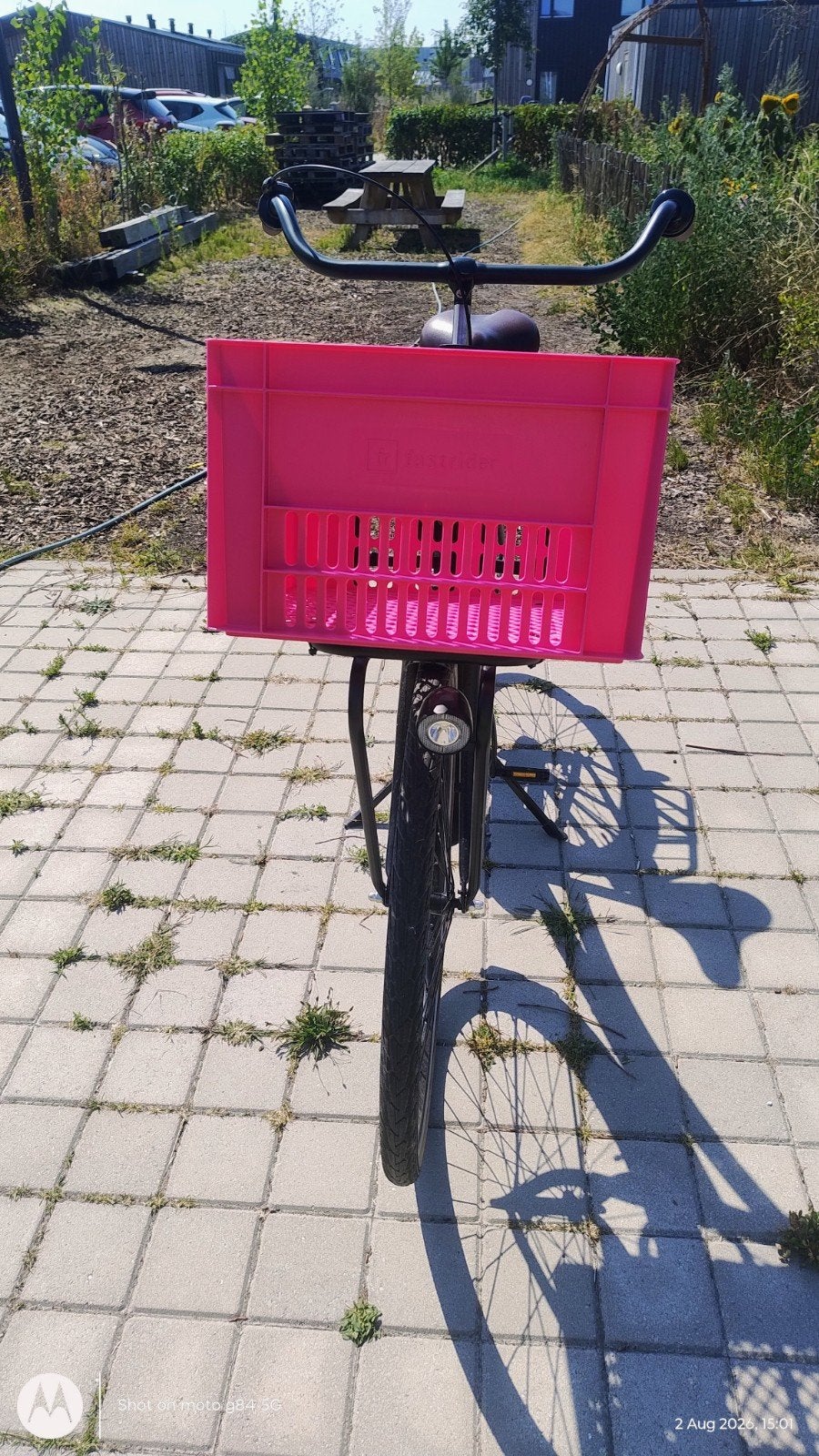 Zwarte Burgers Cargo D50 fiets met roze krat helemaal nieuw, Fietsen en Brommers, Fietsen | Dames | Damesfietsen, Terugtraprem