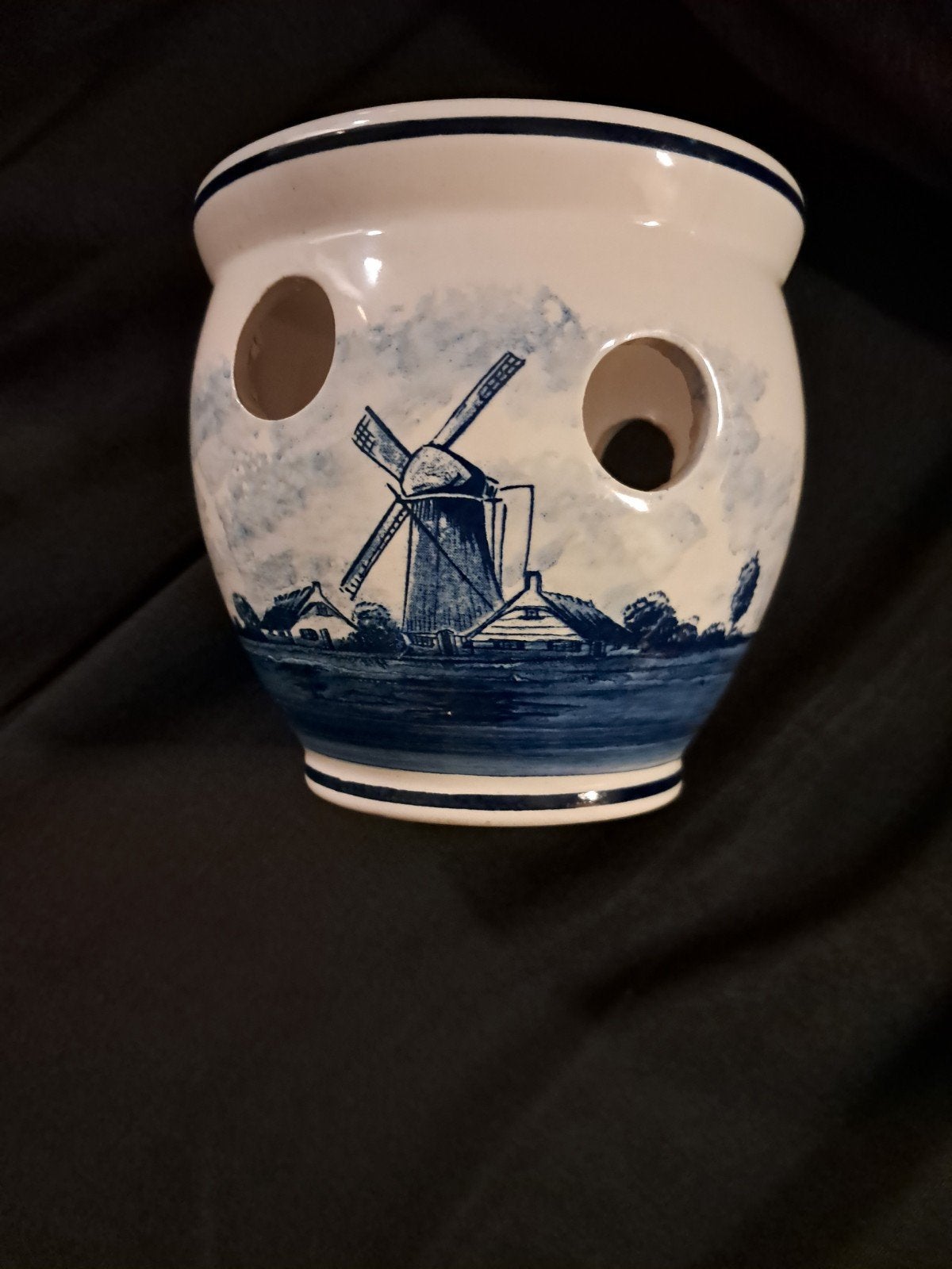 Vintage Delfts Blauw Krokusbollenpot - Handgeschilderd, Ophalen of Verzenden