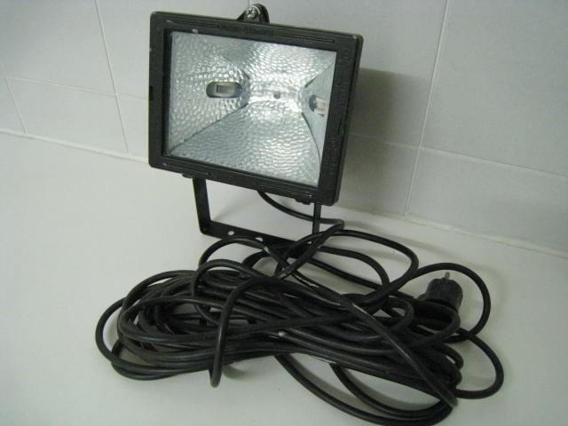 Halogeenspot zwart, montage met beugel, 500W, Massive, Ophalen of Verzenden, Nieuw, Metaal of Aluminium