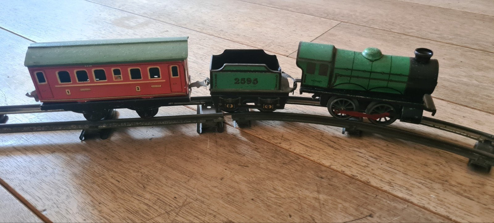 Vintage Hornby Treinset - Locomotief, Tender en Wagon, Hobby en Vrije tijd, Overige merken, Gelijkstroom, Ophalen of Verzenden