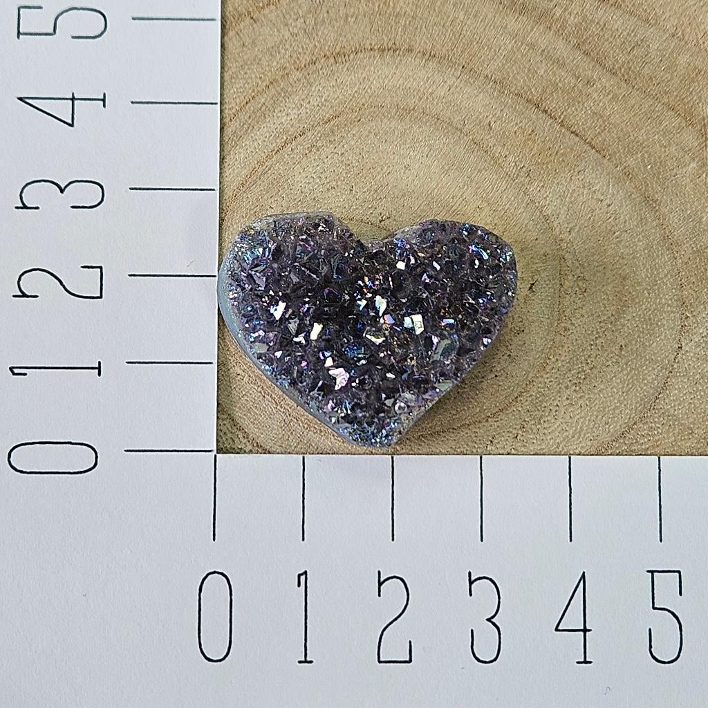 Edelsteen, Amethist hart ruw NR23, cadeau, verzamelen, D, Nieuw, Ophalen of Verzenden, D