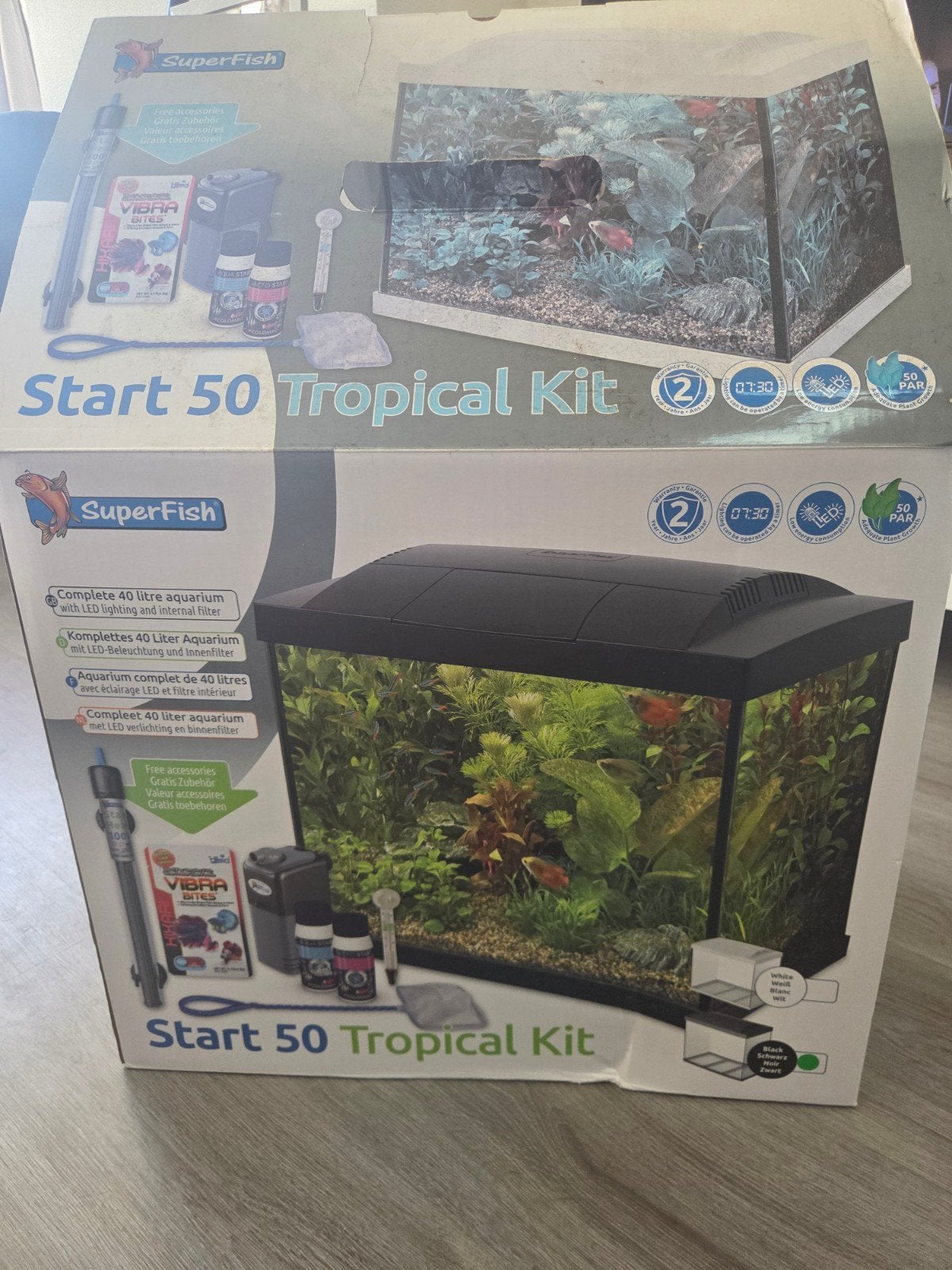 SuperFish Aquarium Tropical Kit 50, Ophalen, Zo goed als nieuw, Leeg aquarium