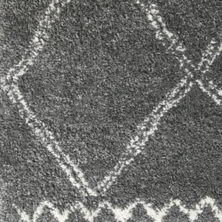 Vloerkleed hoogpolig grijs en wit, 160x230cm, in mooie staat, Ophalen, Design, modern, industrieel, 150 tot 200 cm, 200 cm of meer
