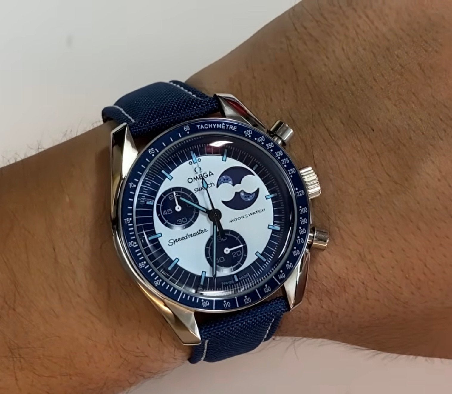 Omega x Swatch | MoonSwatch | Steel Case, Staal, Polshorloge, Nieuw, Ophalen of Verzenden