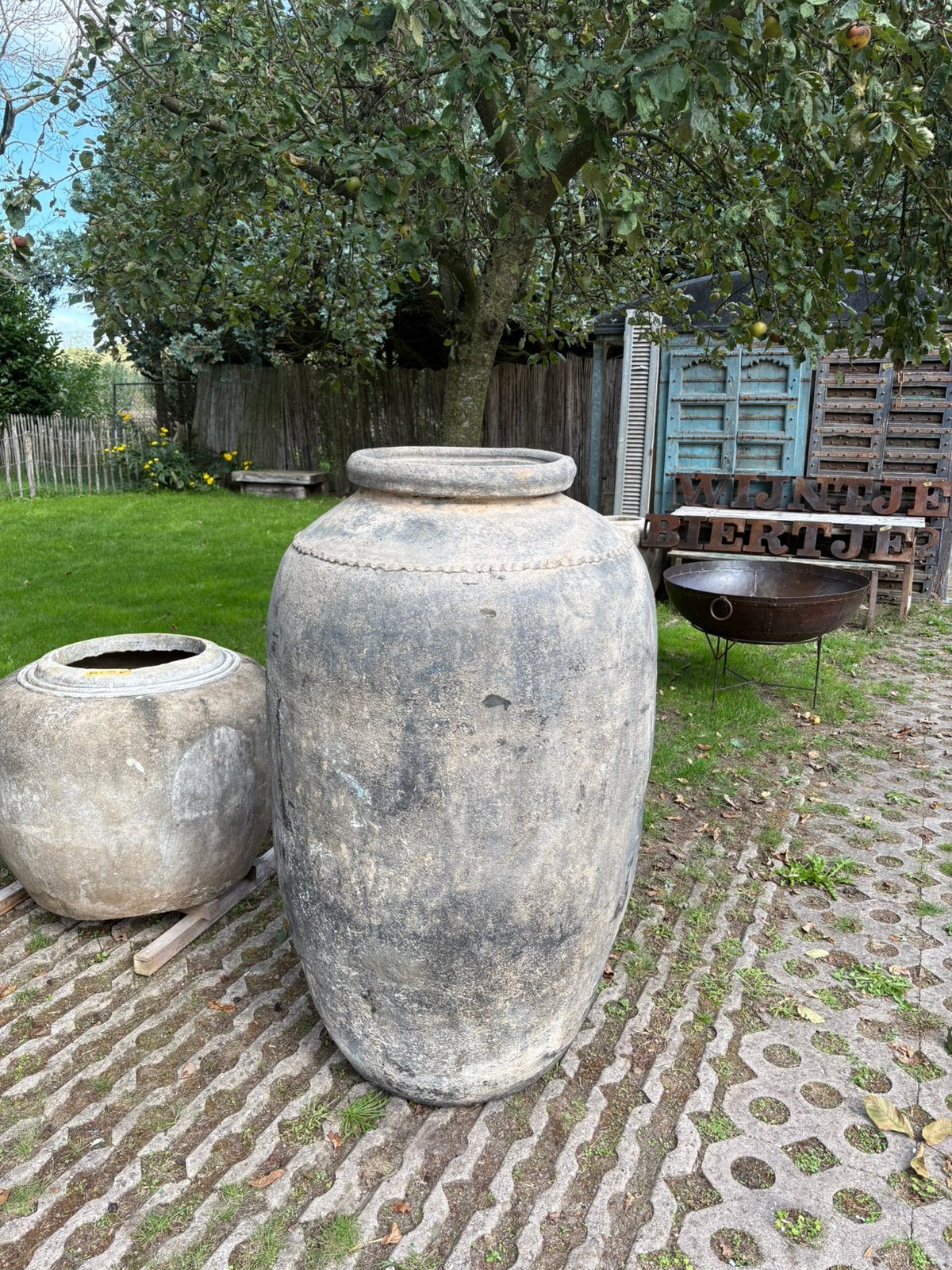 Oude XXL kruik uit India, Huis en Inrichting, Gebruikt, Ophalen of Verzenden, 142 cm, Nvt