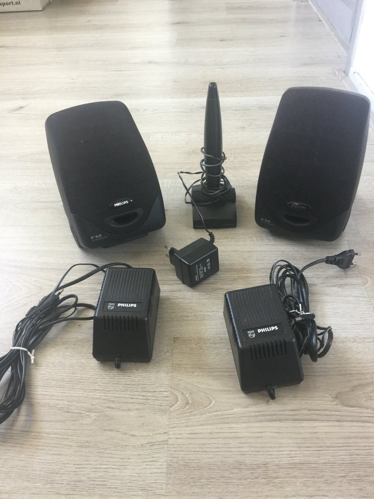 Philips FM actieve speakerset met zender, Audio, Tv en Foto, Ophalen, Stereo speakers, Philips, Gebruikt
