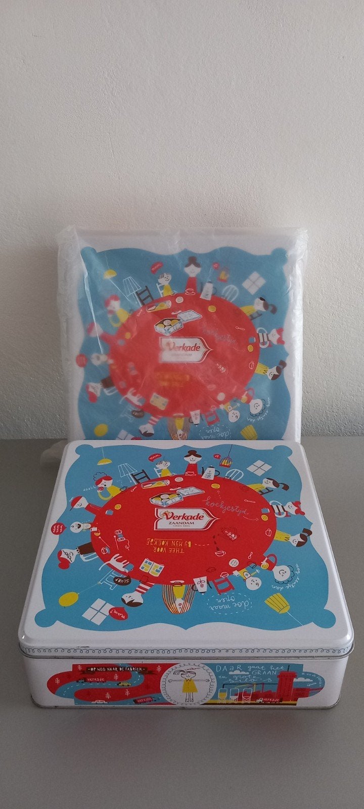 Nieuwe Verkade Koekjestrommel met Koekjestijd Design, Verzamelen, Ophalen of Verzenden, Nieuw, Koek(jes), Verkade