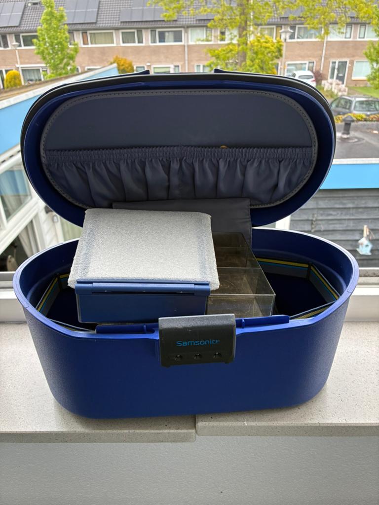 Samsonite ouder model compleet, Ophalen, Gebruikt, Blauw, Met spiegeltje(s)