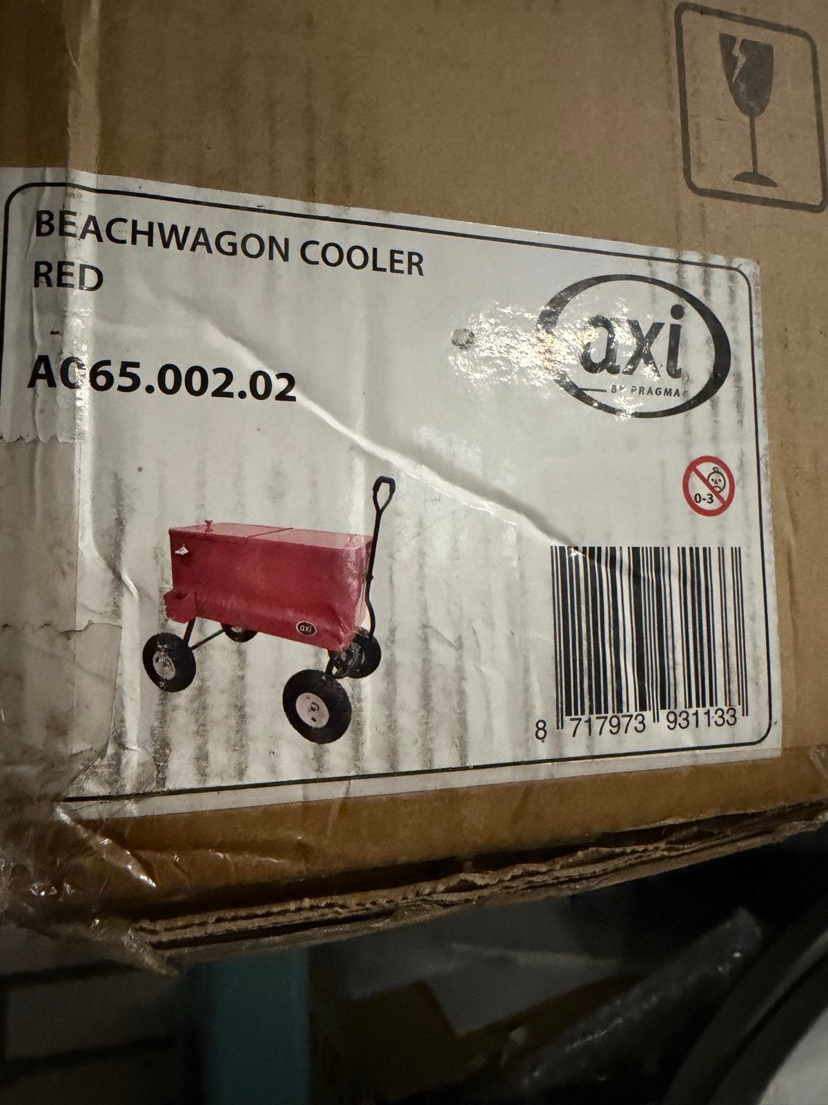 Nieuwe Axi Beachwagon Cooler Rood met dikke strandwielen, Ophalen of Verzenden, Nieuw, Koelbox, Koelelement