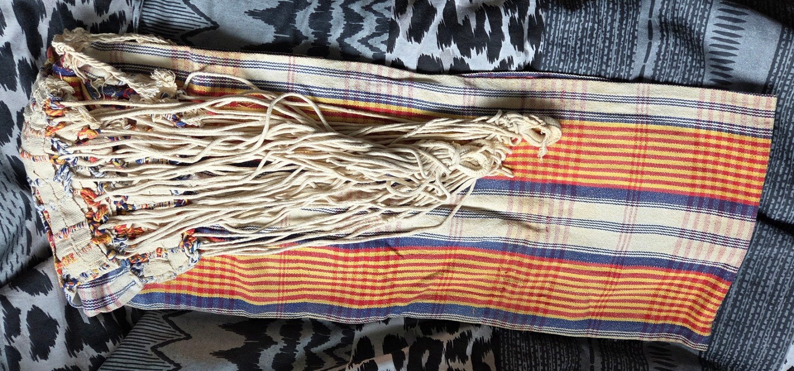 Katoenen hangmat met franjes, L 225 - Br 130, Ophalen of Verzenden