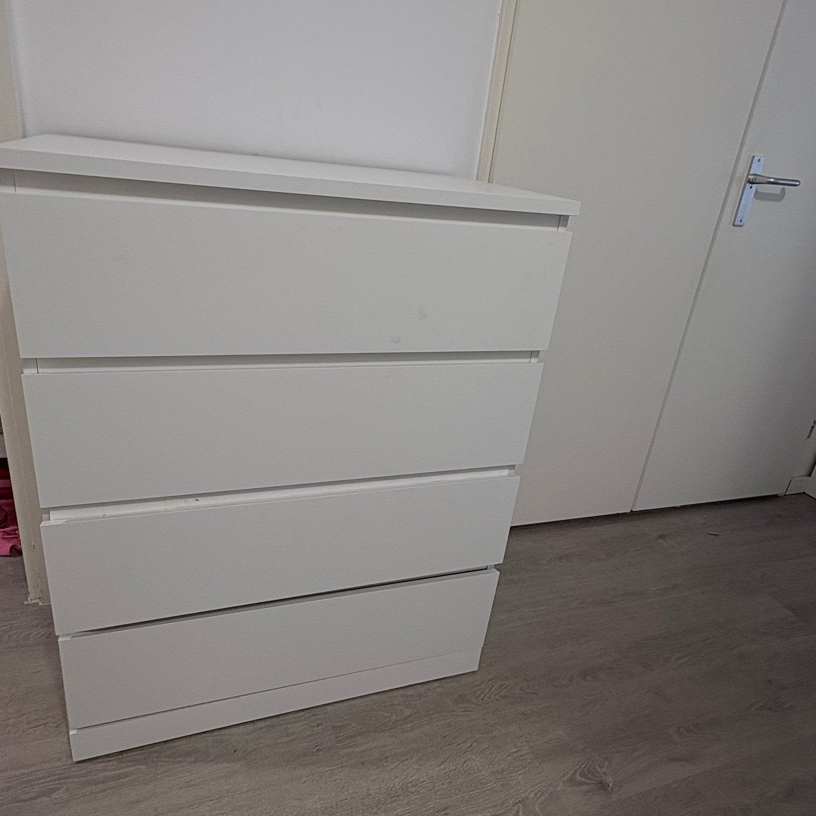 Ikea Malm ladekast met 4 lades - wit, Ophalen, Gebruikt, 100 tot 150 cm, 50 tot 100 cm