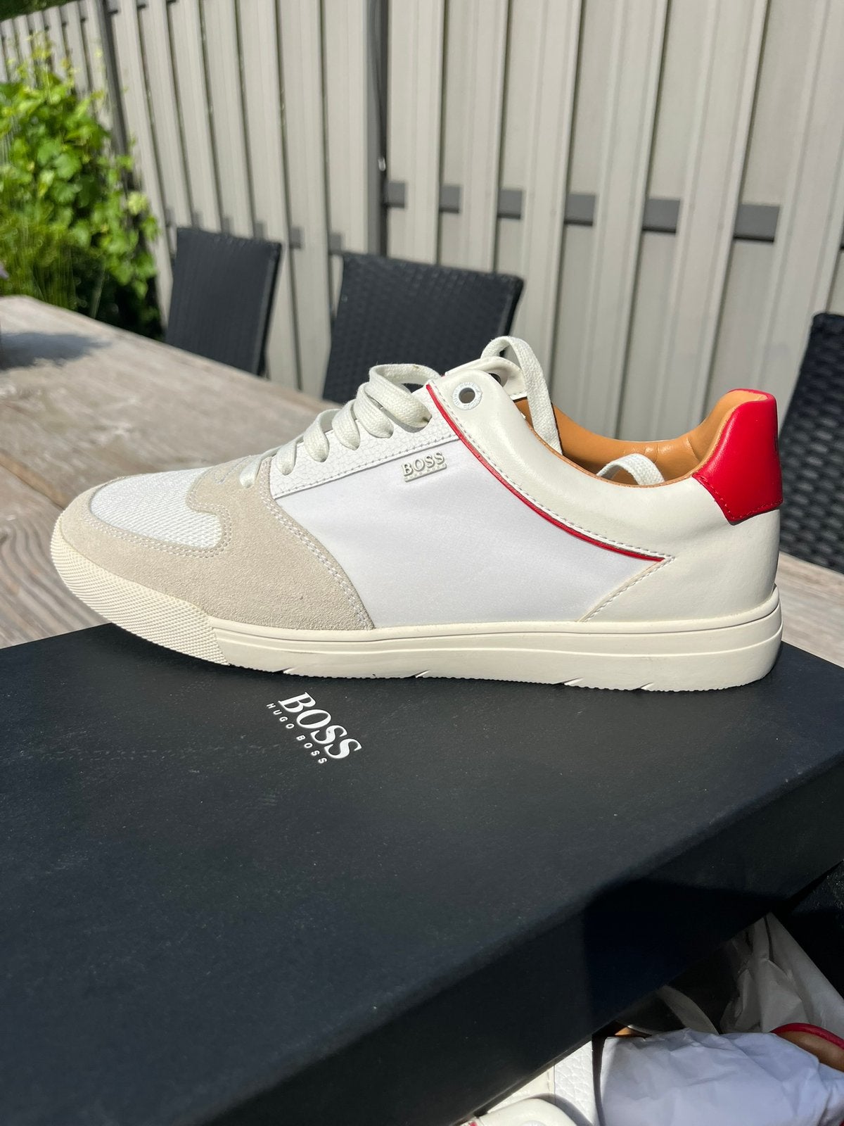 Hugo Boss witte sneakers, maat 40, nieuw, wvp € 170,00, Kleding | Heren, Schoenen, Wit, Nieuw, Ophalen of Verzenden, Sneakers of Gympen