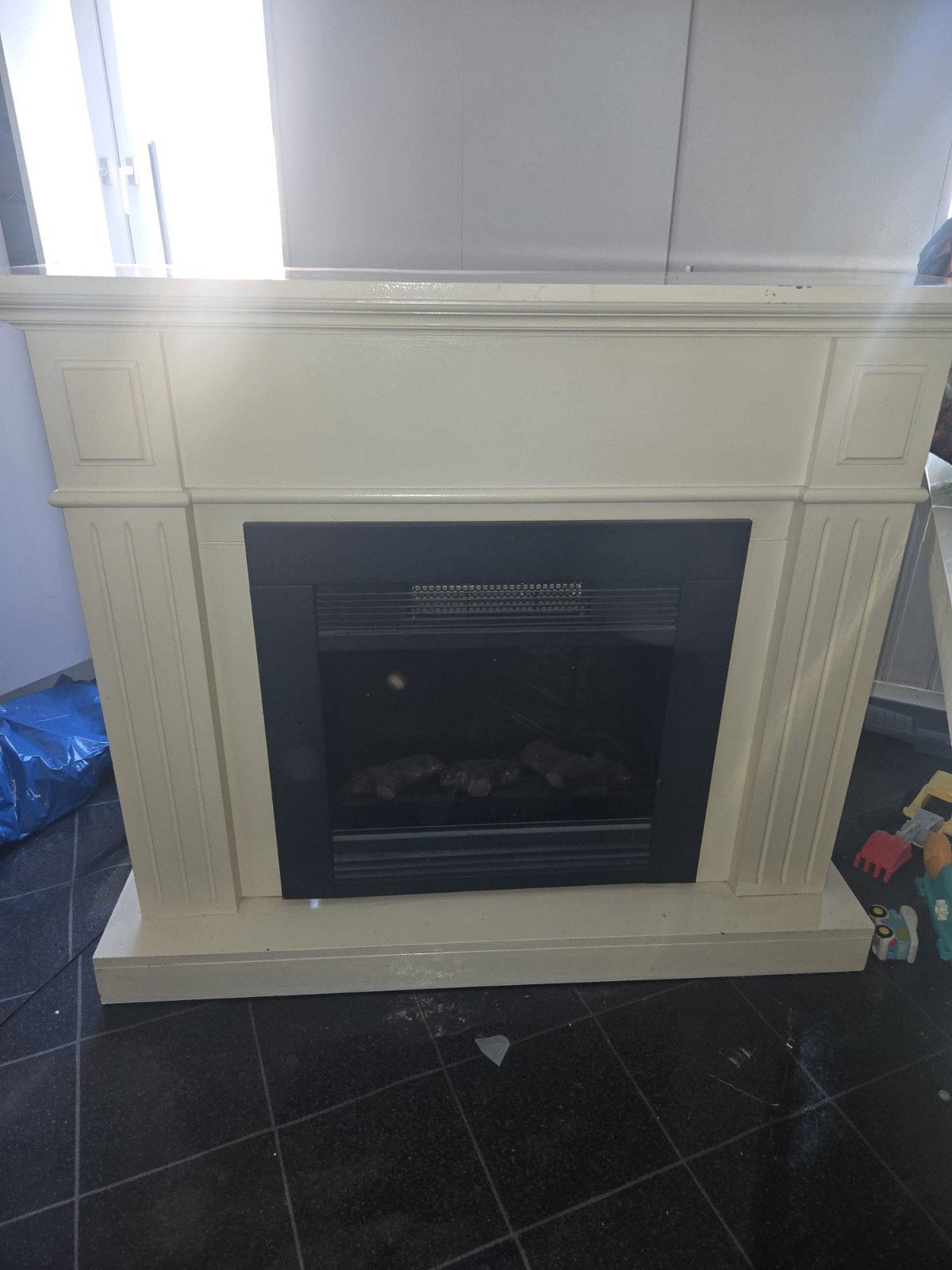 Mooie elektrische haard met warmte en sfeerlicht, Huis en Inrichting, Ophalen, Zo goed als nieuw, Vrijstaande haard, Elektrische haard