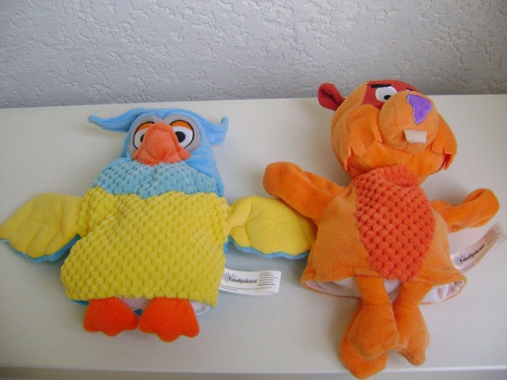 2fabeltjeskrant poppenkastpoppen meneer de uil / willembever, Ophalen of Verzenden, Zo goed als nieuw, Overige typen