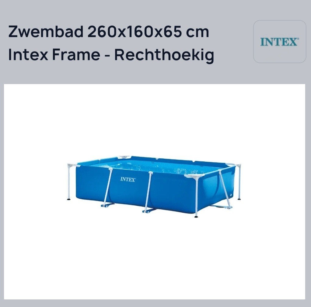 Intex zwembad 1.60x2.60, Ophalen, Opzetzwembad, Rechthoekig, Minder dan 80 cm