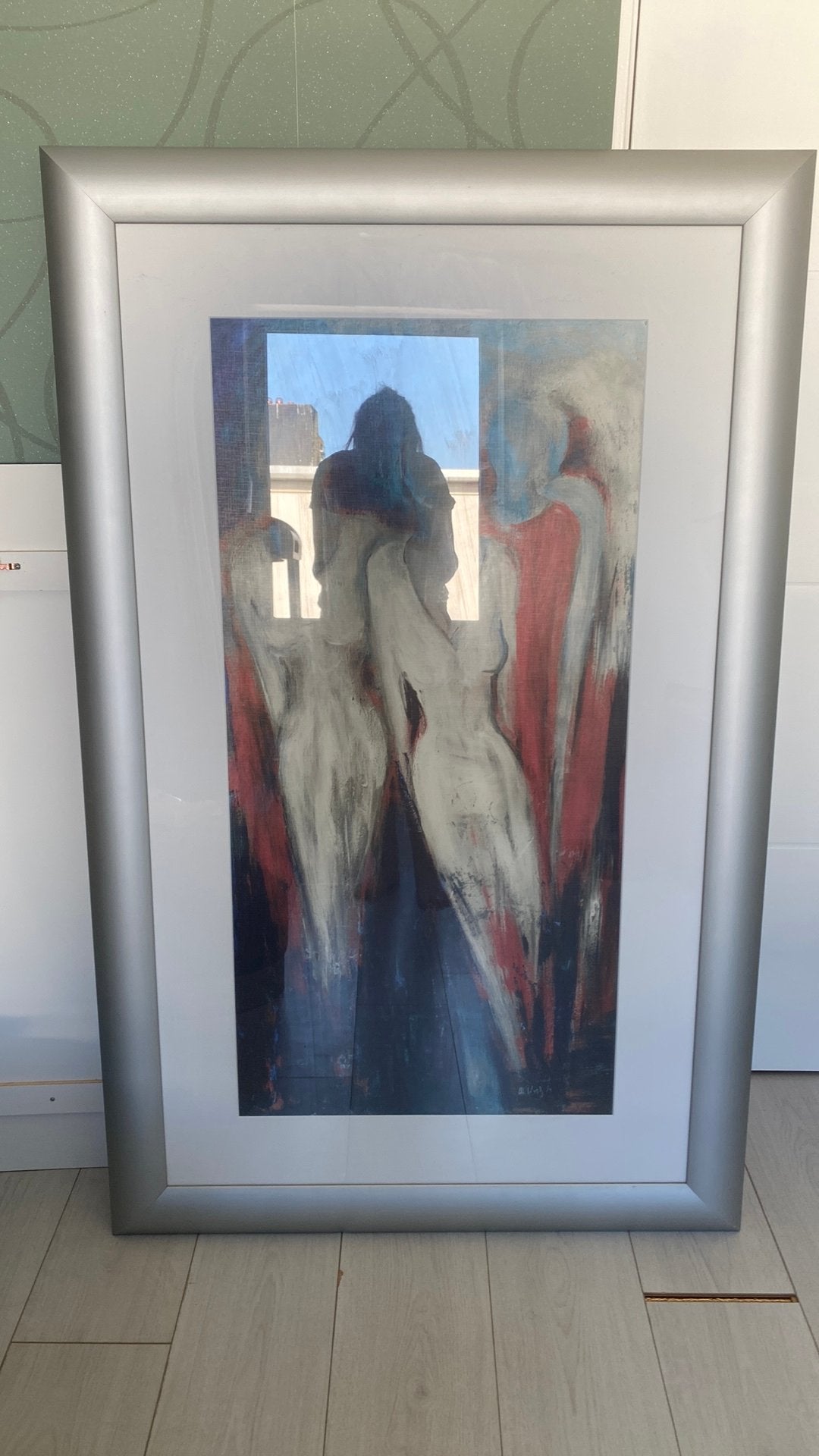 Schilderij abstract, Ophalen