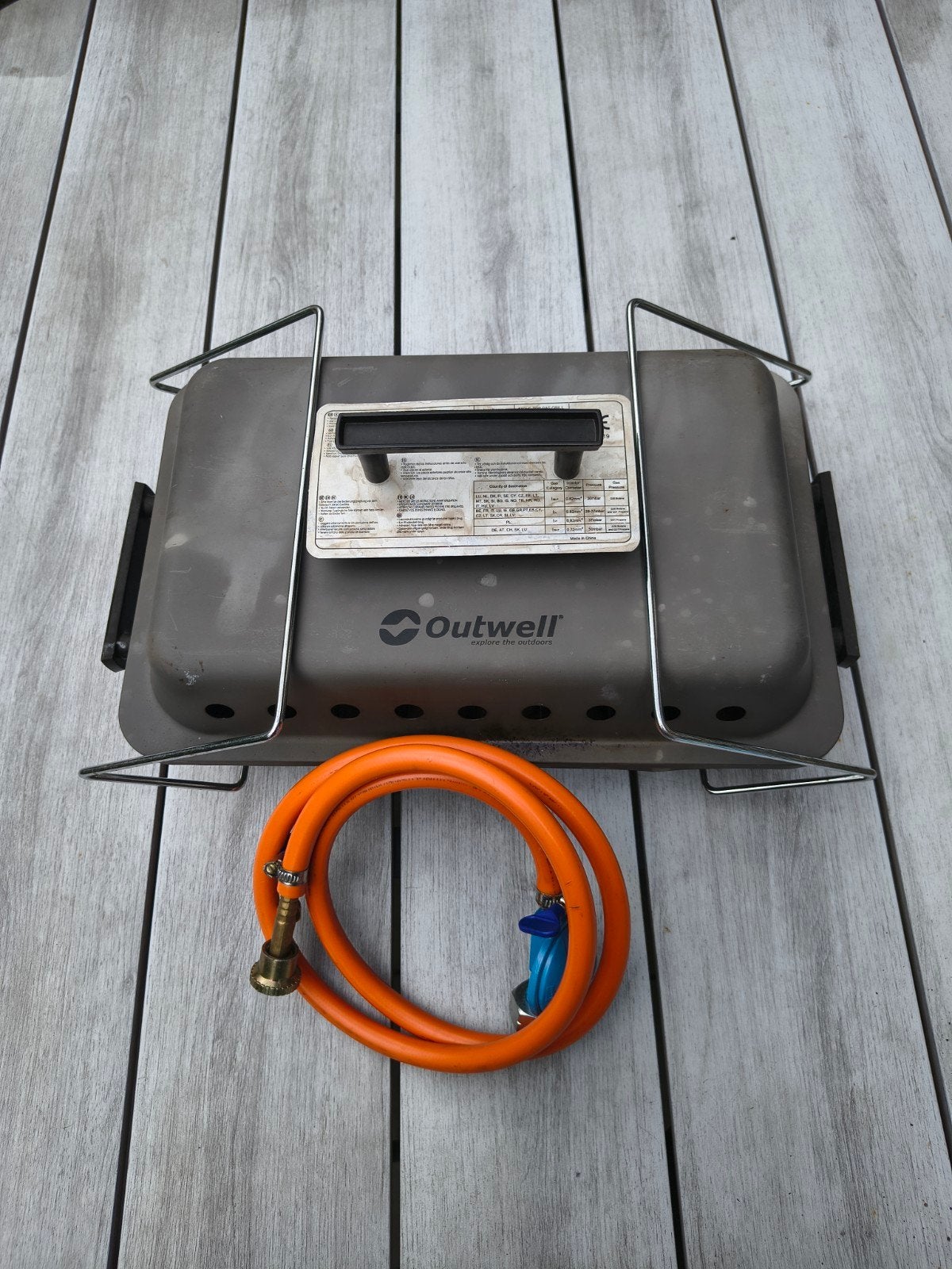 Compacte Outwell gas BBQ, Tuin en Terras, Gasbarbecues, Ophalen of Verzenden, Gebruikt