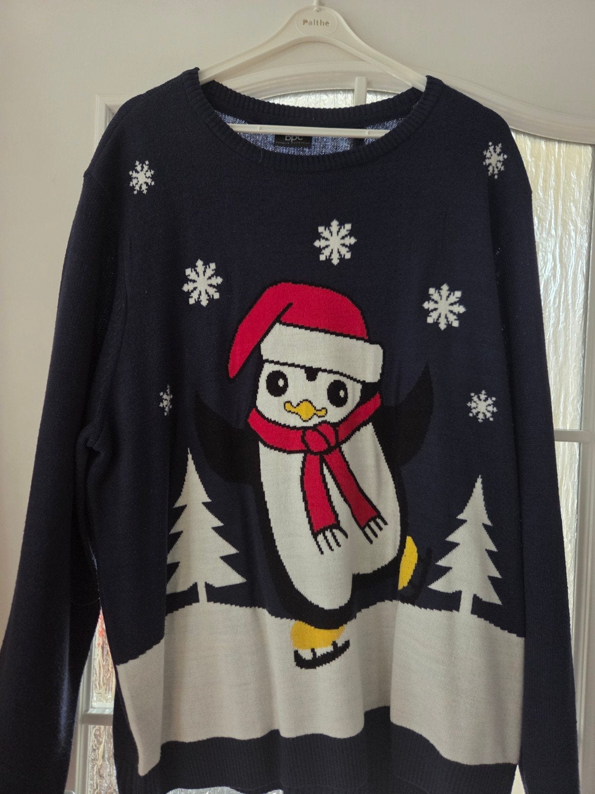 Kersttrui met pinguïn - BPC Bonprix Collection, Ophalen, Blauw, BPC Bonprix Collection, Maat 46/48 (XL) of groter