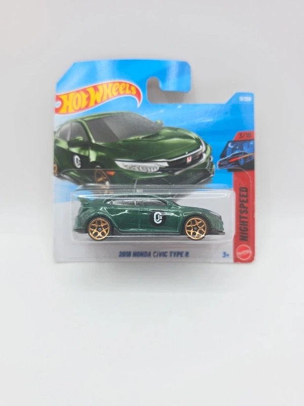 Hot Wheels 2018 Honda Civic Type R – Groen, Hot Wheels, Nieuw, Ophalen of Verzenden, Hot Wheels