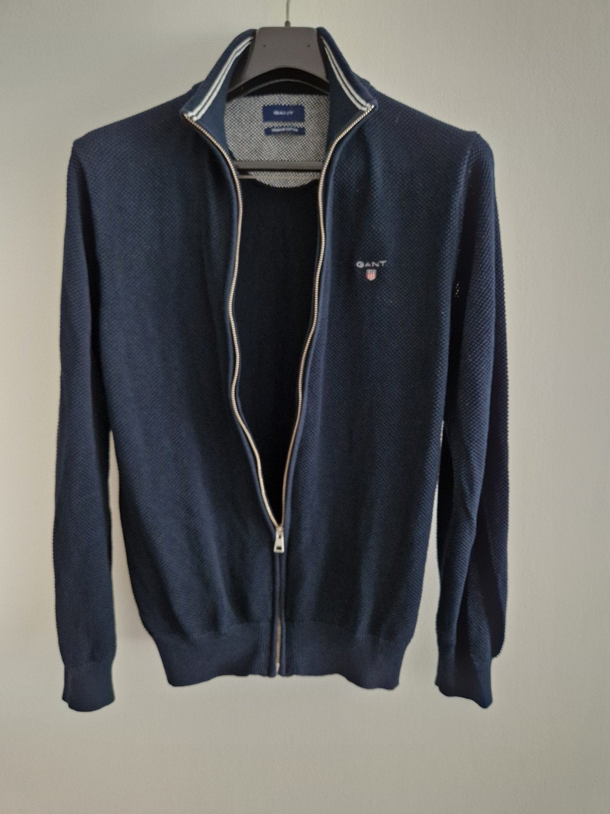 GANT Premium Katoenen Vest - Donkerblauw, Maat L, Maat 52/54 (L), Blauw, GANT, Ophalen of Verzenden