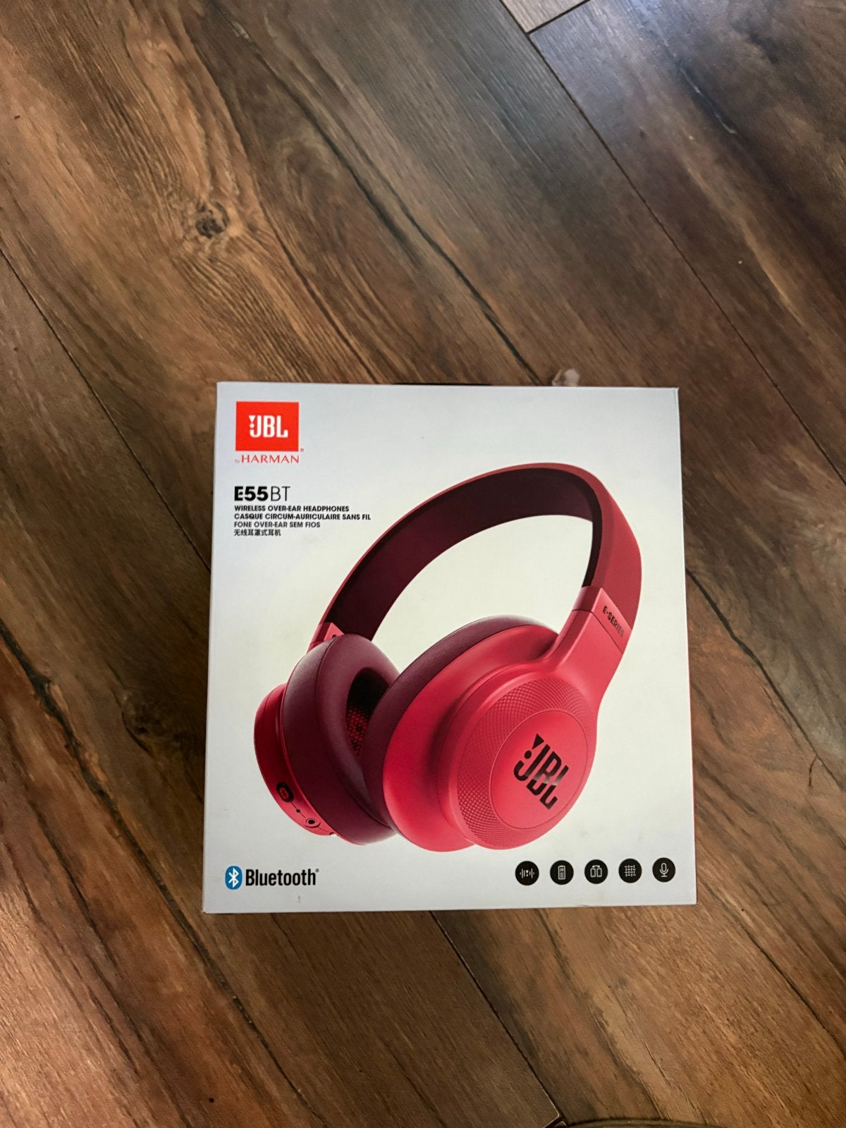 JBL E55BT Bluetooth Koptelefoon Rood, Gebruikt, JBL, Bluetooth, Ophalen of Verzenden