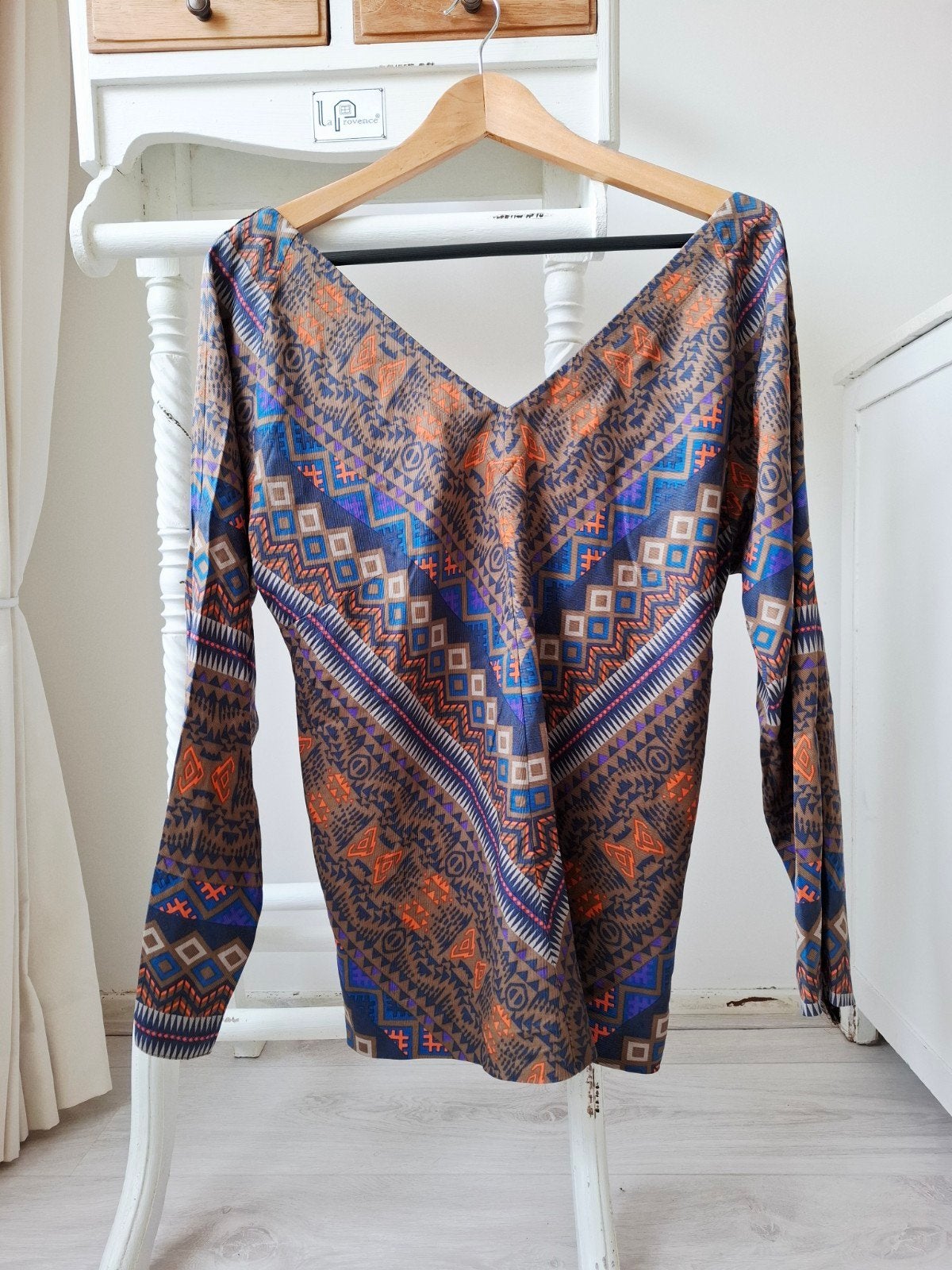 Antik Batik tuniek mt. L, Bruin, Verzenden, Maat 42/44 (L), Nieuw