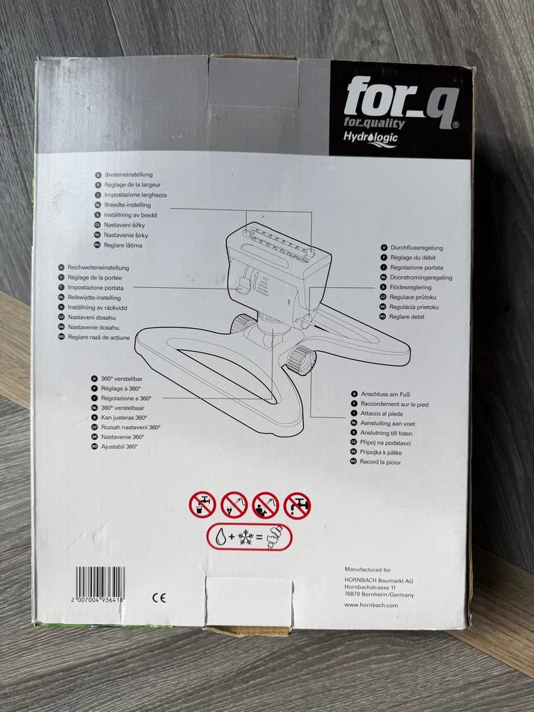 For.q Zwenksproeier Vario - max. 16x21m, Ophalen of Verzenden, Nieuw, Multisproeier