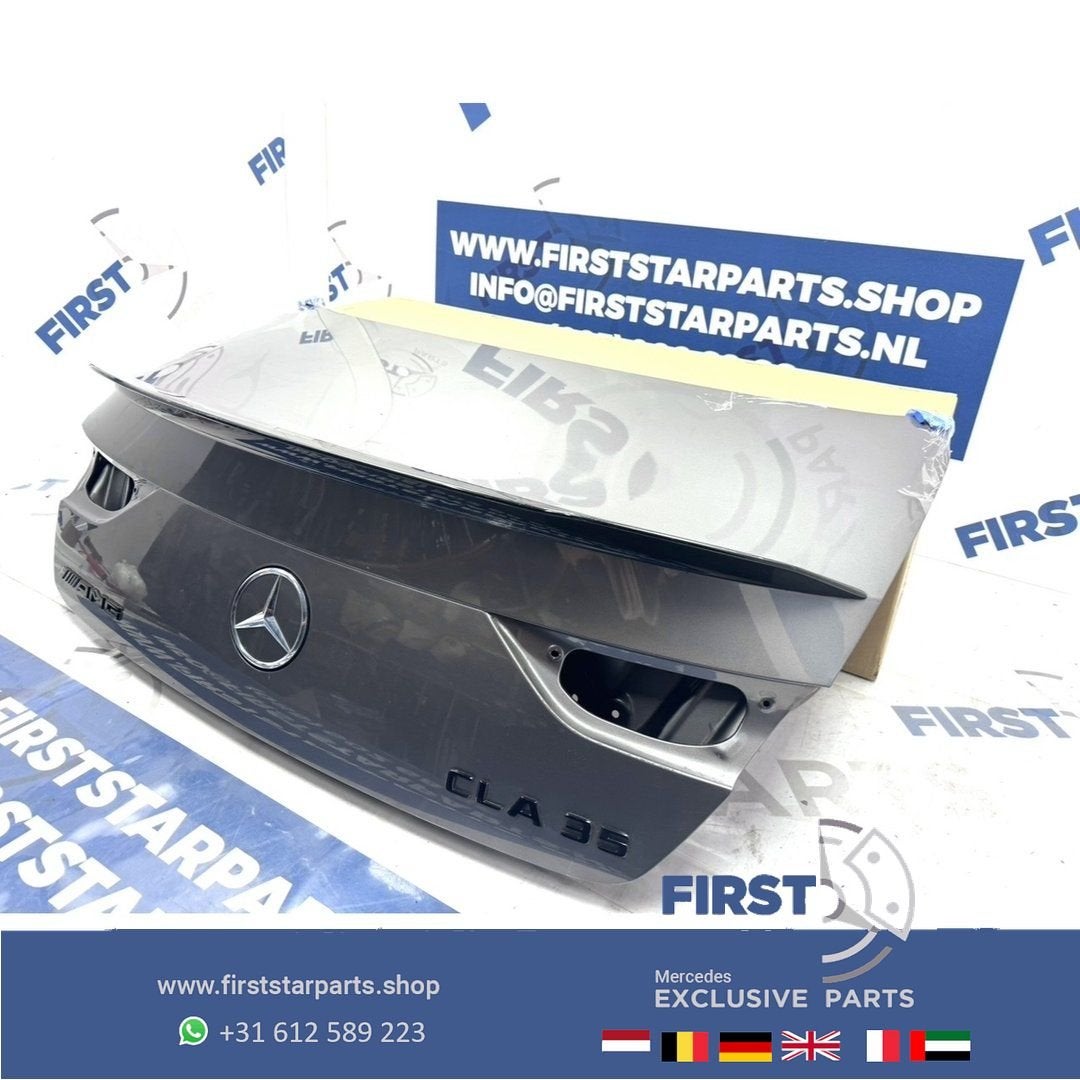 W118 CLA ACHTERKLEP CLA35 AMG ZWART WIT GRIJS KOFFERKLEP ORI, Auto-onderdelen, Interieur en Bekleding, Gebruikt, -, Ophalen of Verzenden