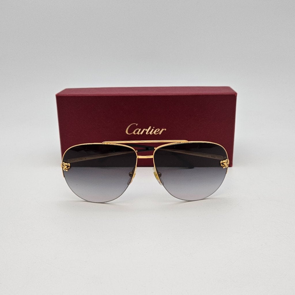 Panthère de Cartier Zonnebril Unisex CRESW00093 met Bon, Cartier, Zo goed als nieuw, Support@cartier.com, 13 Rue de la Paix, 75002 Paris
France