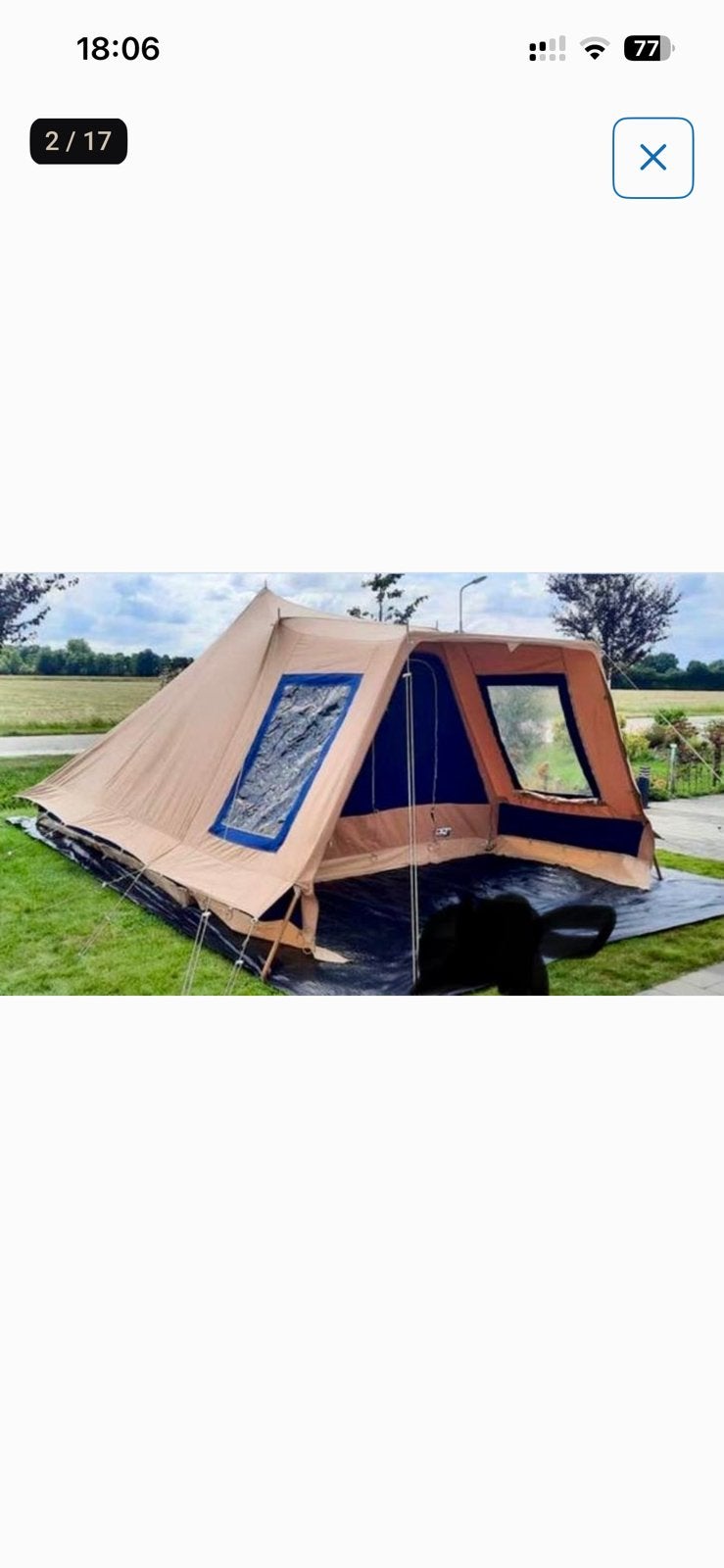 Piramidetent vrijbuiter stormvogel( foto=voorbeeld), Caravans en Kamperen, Tenten, Ophalen, Gebruikt, Tot en met 6