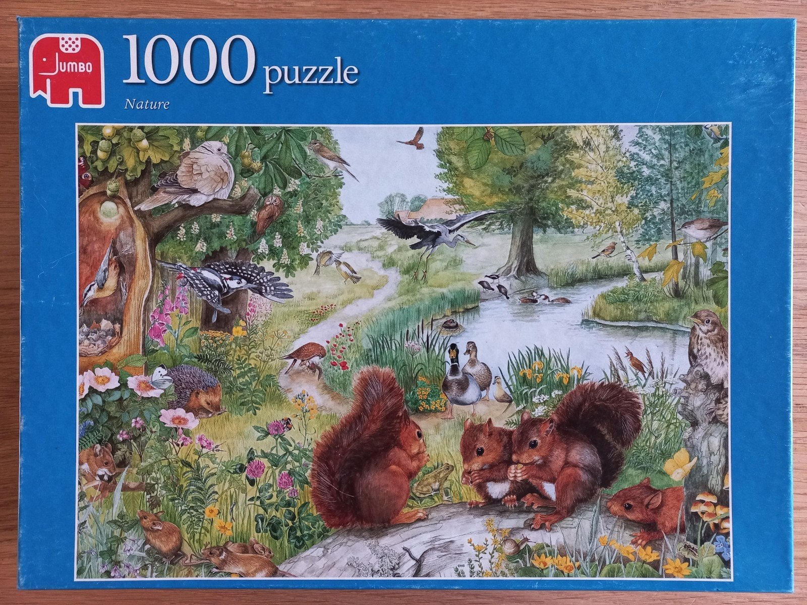 JUMBO puzzel 1000, Natuur/dierenpuzzel, COMPLEET, IZGS!, Ophalen of Verzenden, Gebruikt