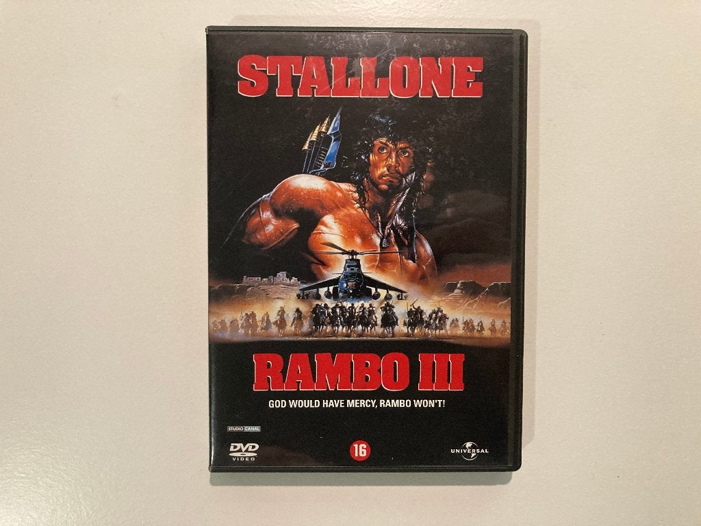 Rambo 3 - Sylvester Stallone DVD (2) dvd, Alle leeftijden, Ophalen of Verzenden, Zo goed als nieuw