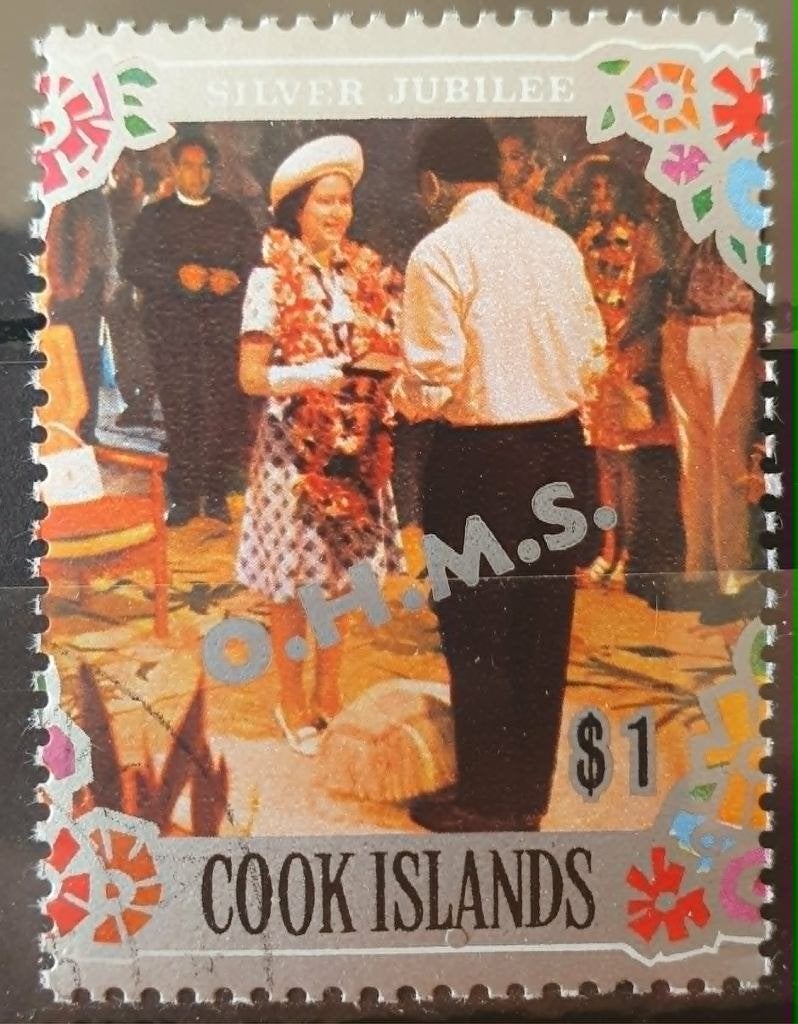 219-26 Cook Islands / Silver Jubilee Queen Elizabeth A $1.00, Verzenden